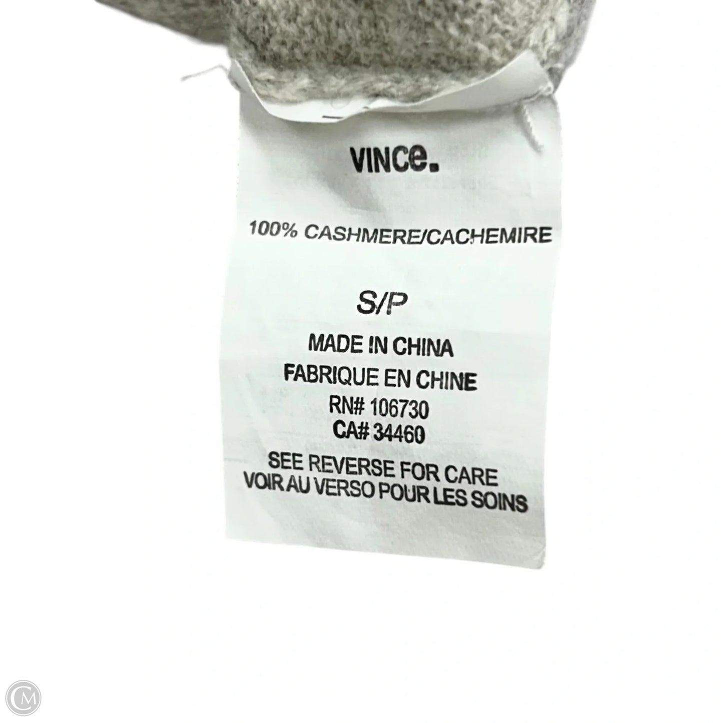 Sweater Cashmere By Vince In Grey & Yellow, Size: S