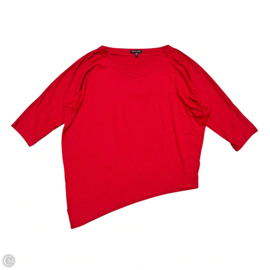 Top 3/4 Sleeve By Eileen Fisher In Red, Size: L