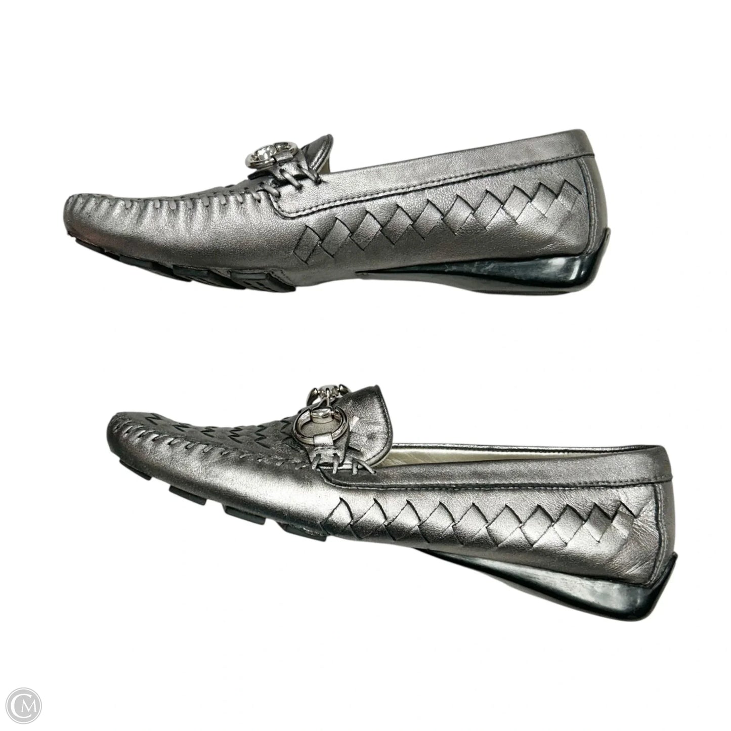Shoes Flats By Robert Zur In Silver, Size: 8.5