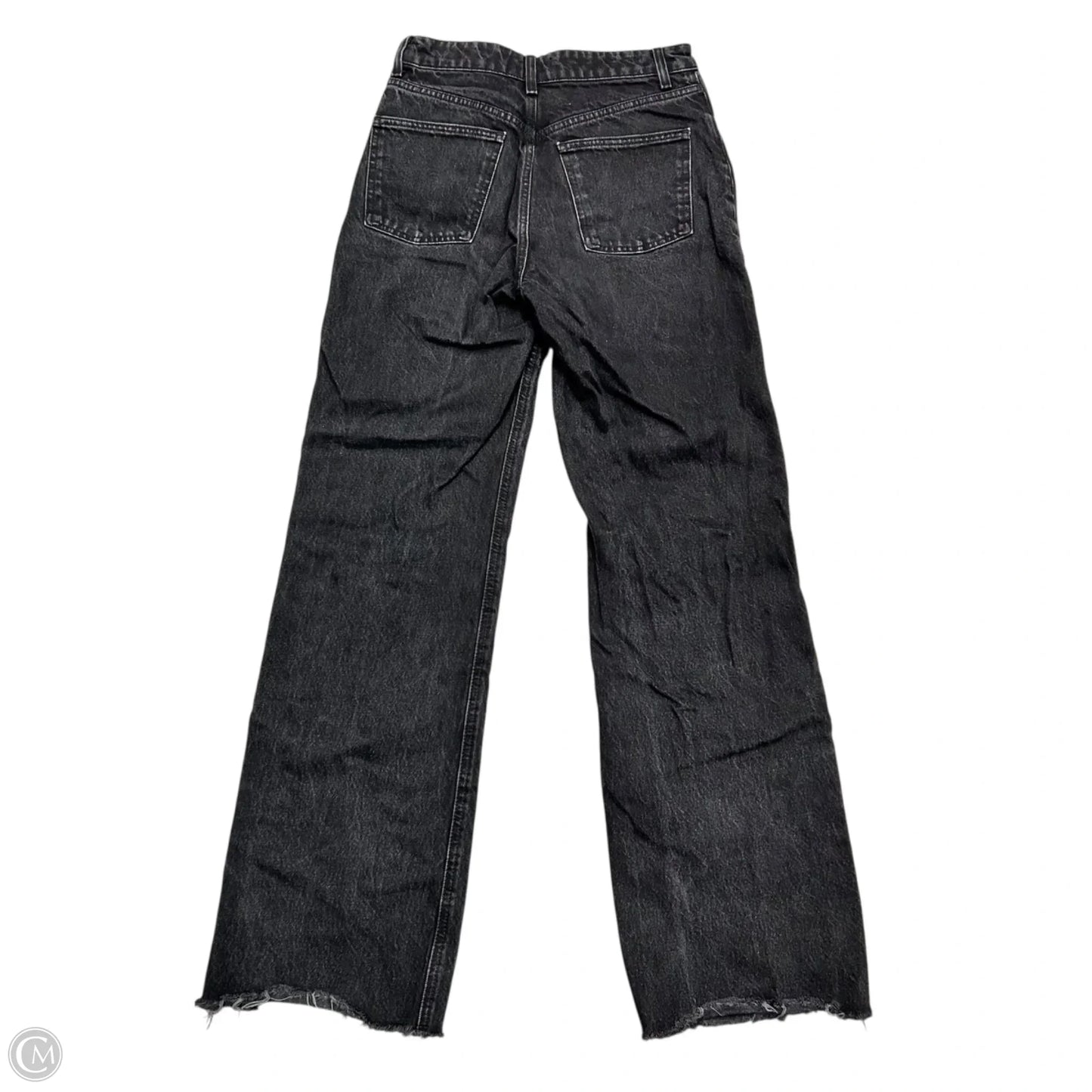 Jeans Straight By Zara In Black Denim, Size: 6