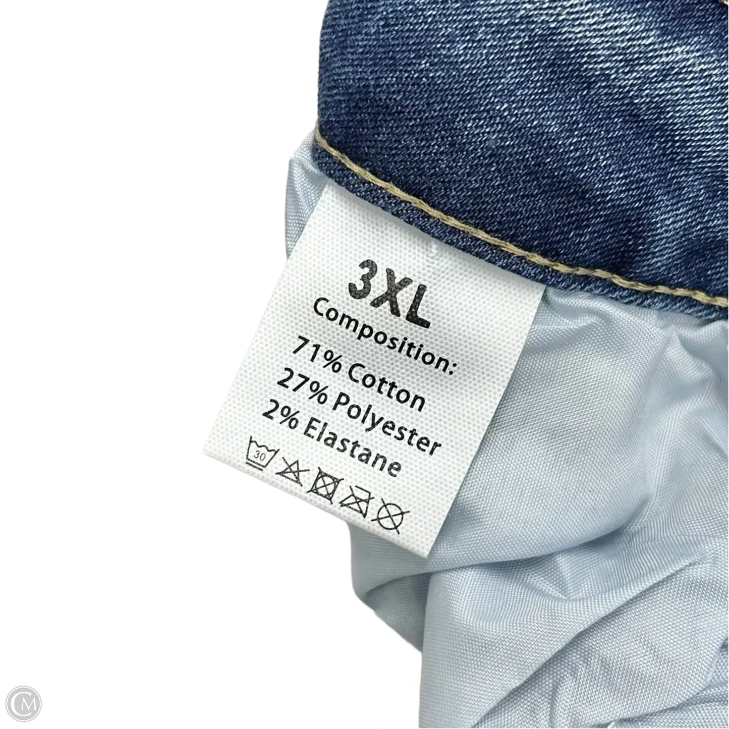 Jeans Flared In Blue Denim, Size: 3x