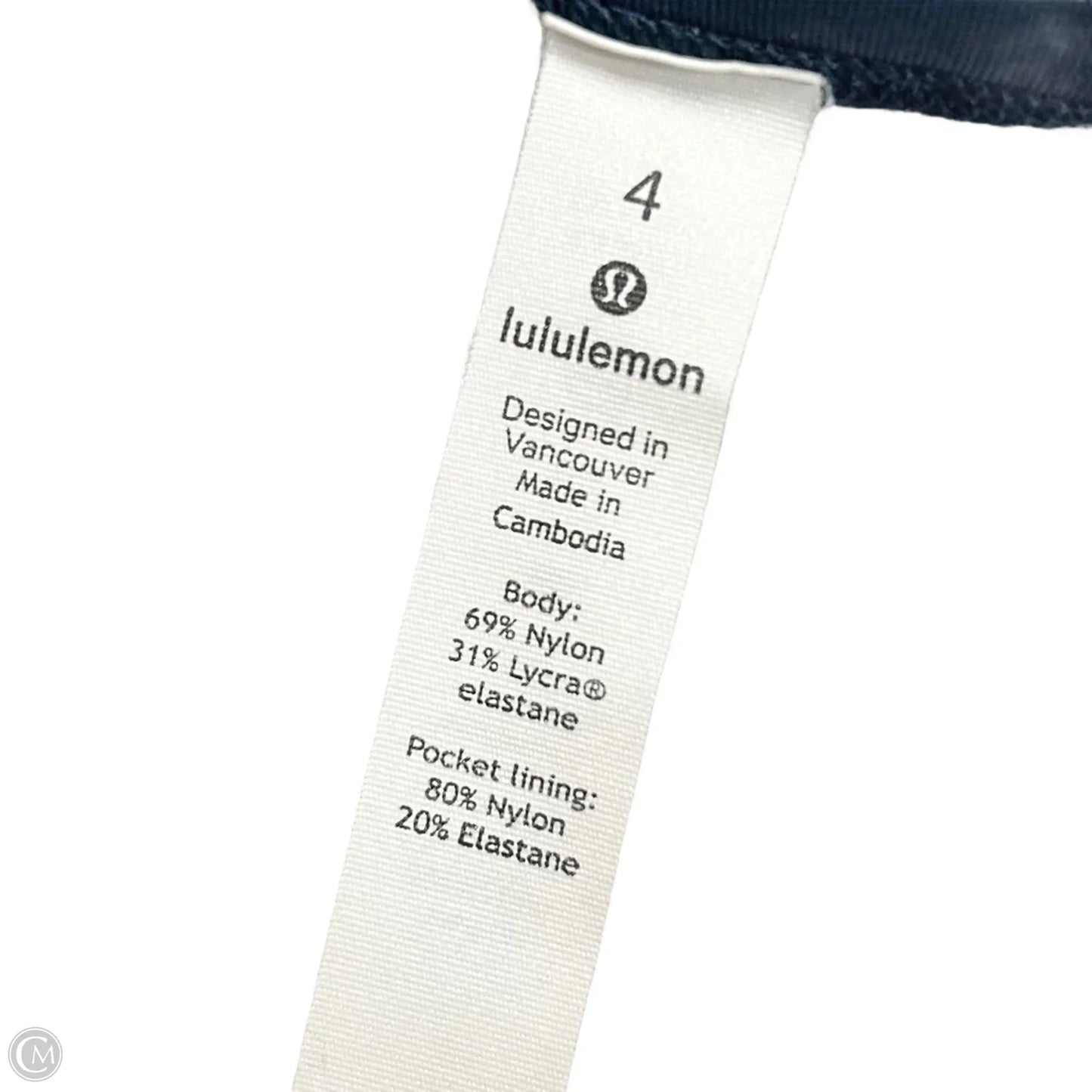 Athletic Leggings By Lululemon In Navy, Size: S