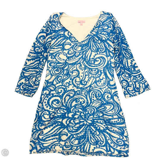 Dress Designer By Lilly Pulitzer In Blue & White, Size: L