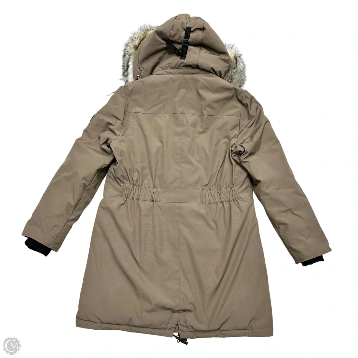 Coat Parka By Calvin Klein In Brown, Size: L
