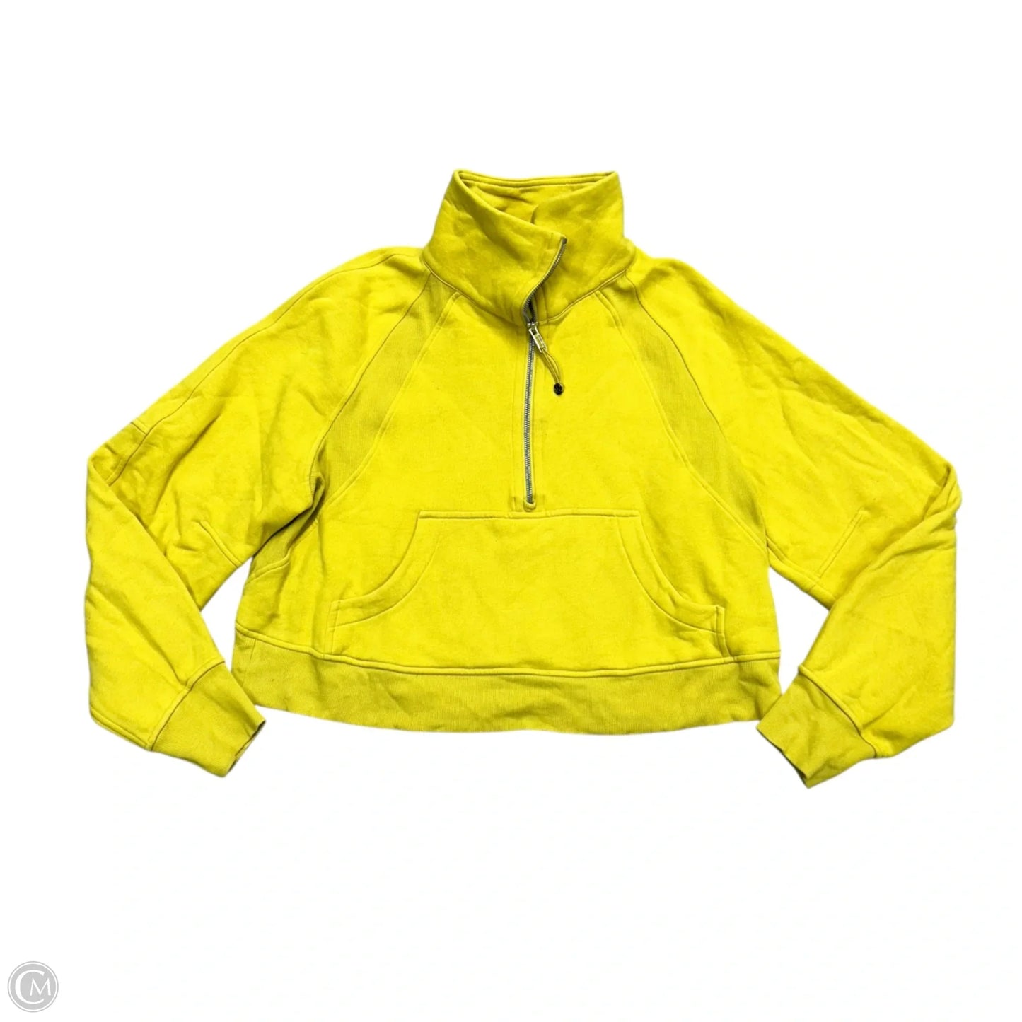 Athletic Sweatshirt Collar By Lululemon In Yellow, Size: M/L