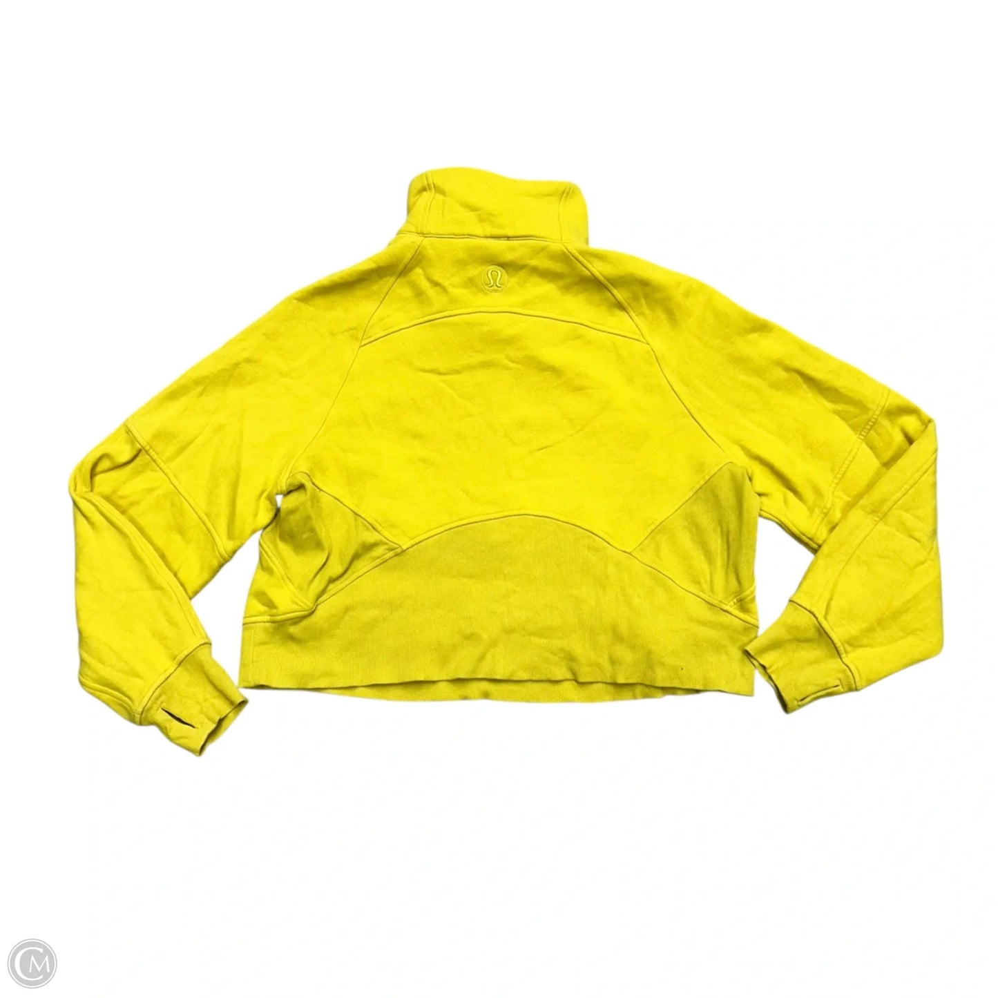 Athletic Sweatshirt Collar By Lululemon In Yellow, Size: M/L