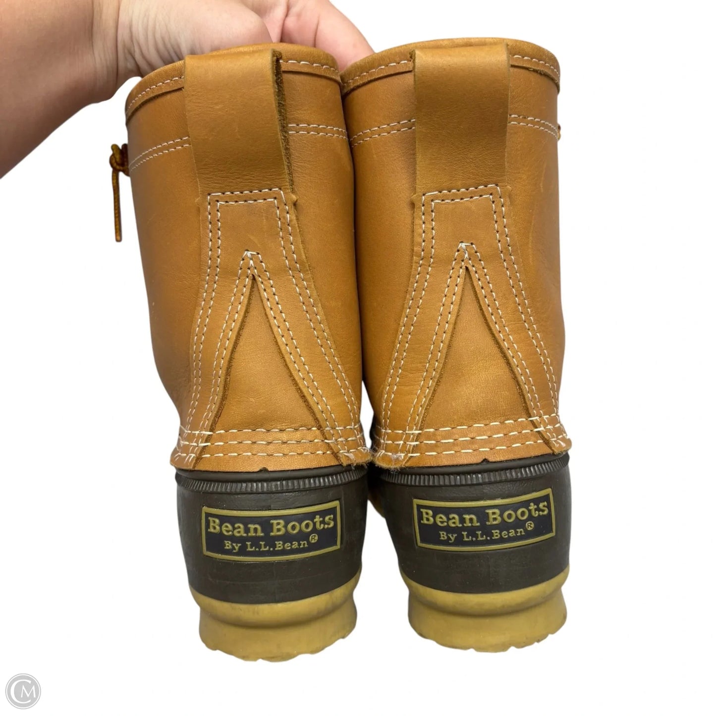 Boots Rain By L.l. Bean In Brown & Tan, Size: 8