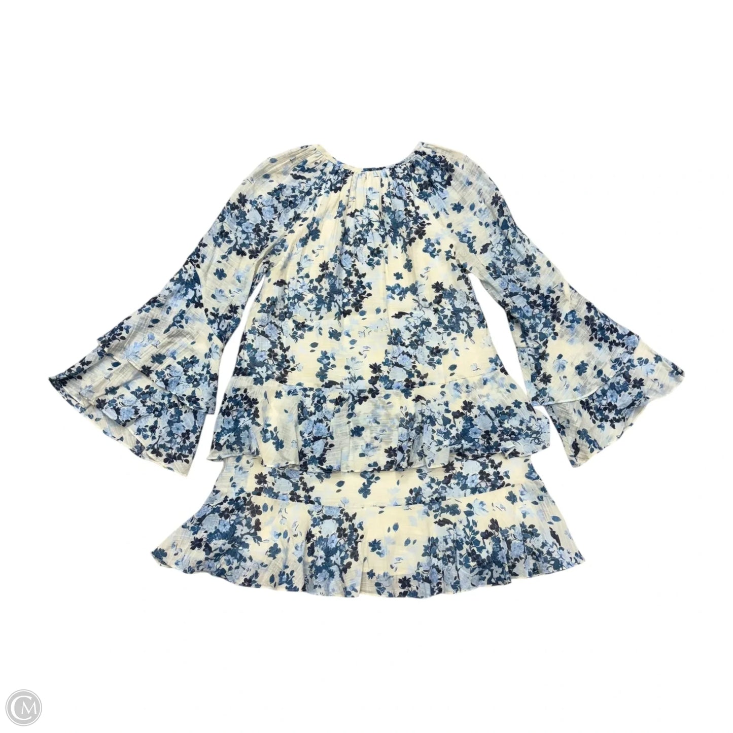 Dress Casual Midi By Maeve In Blue & White, Size: S