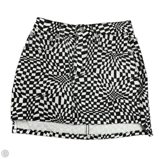 Skirt Mini & Short By Grey Lab In Checkered Pattern, Size: Xs