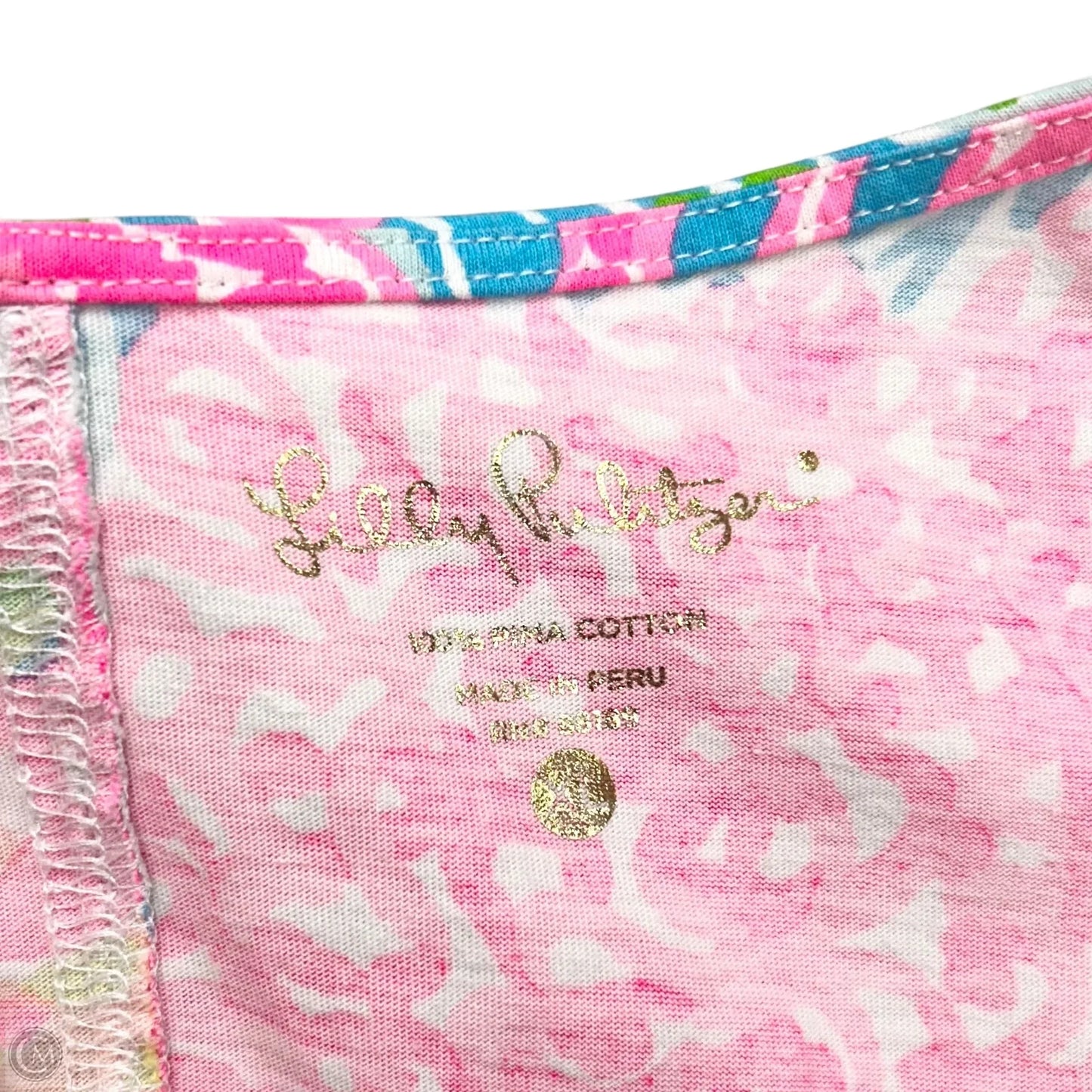 Dress Designer By Lilly Pulitzer In Green & Pink, Size: Xl
