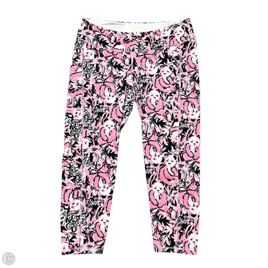Pants Designer By Lilly Pulitzer In Black & Pink, Size: Xl
