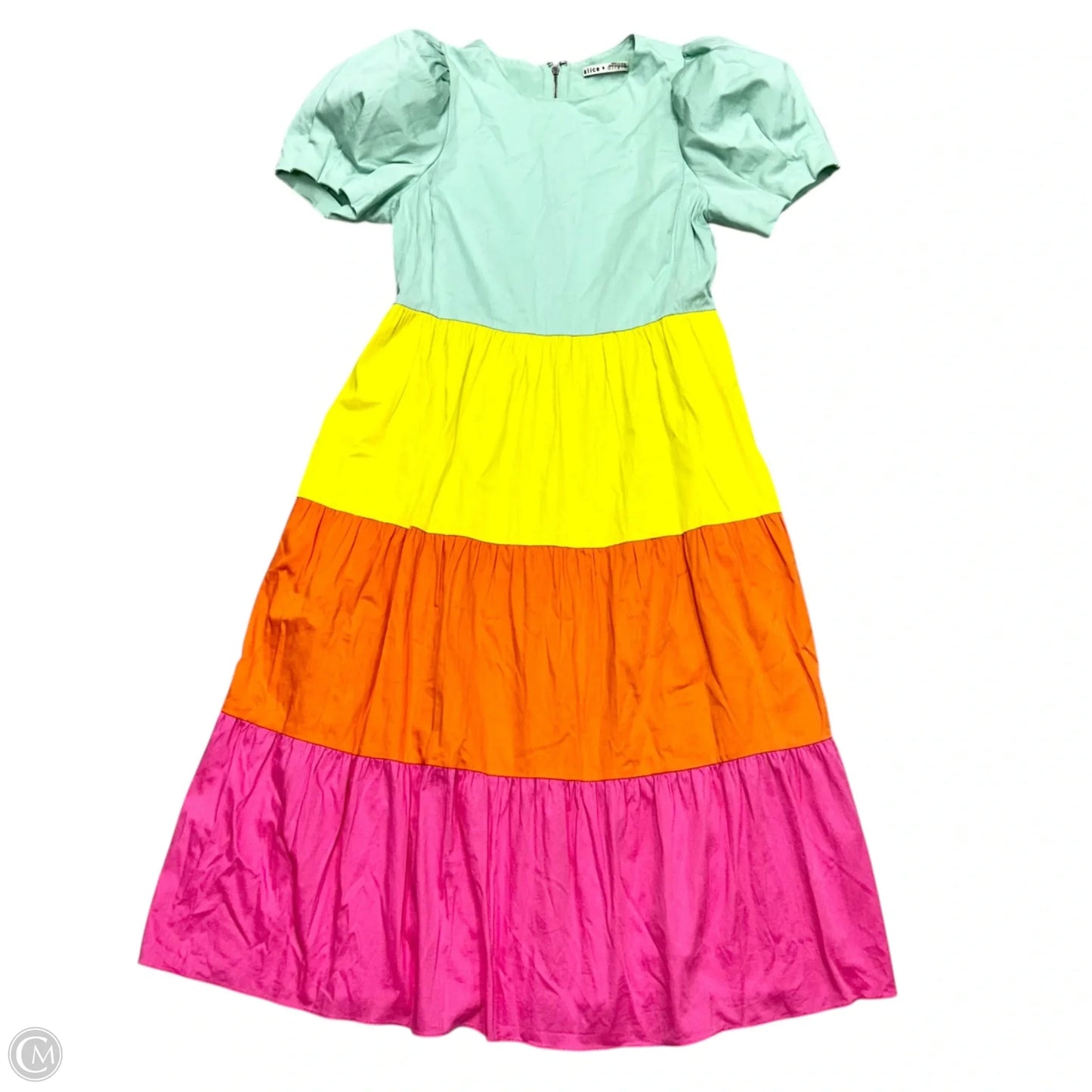 Dress Designer By Alice + Olivia In Rainbow Print, Size: M