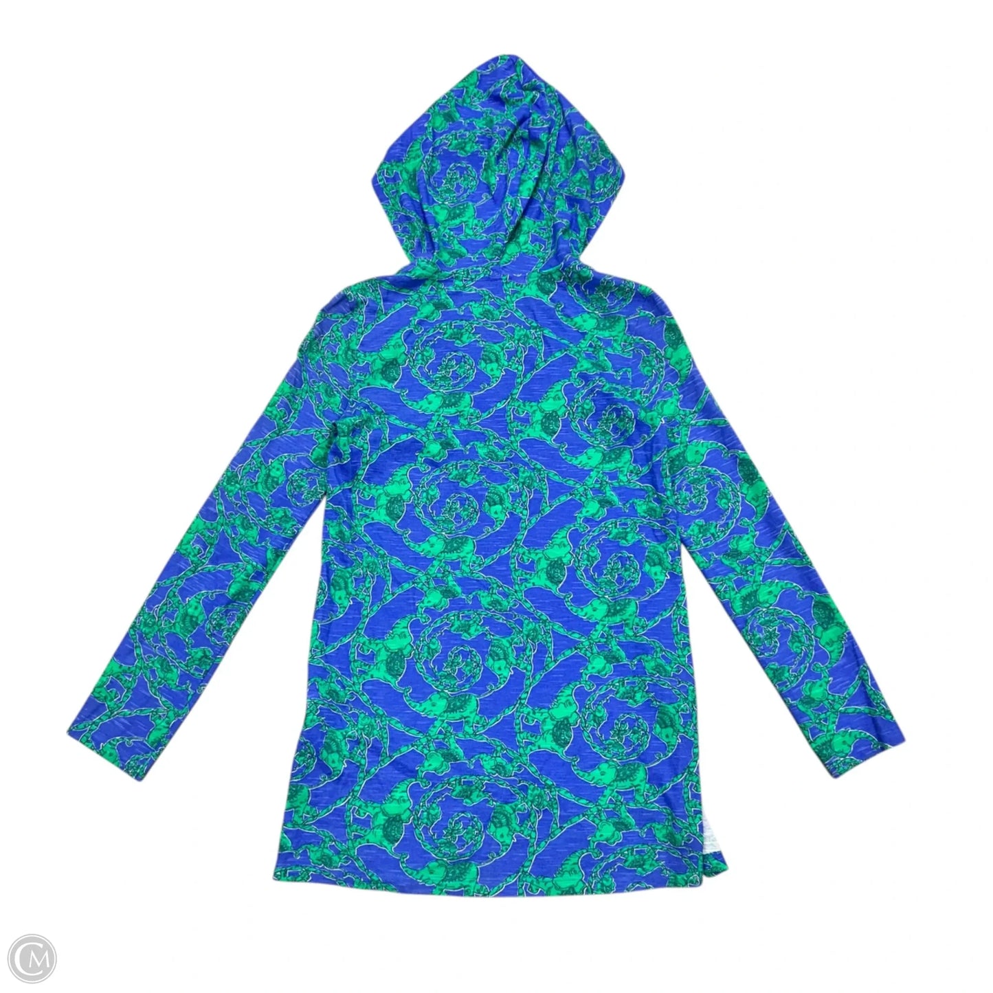 Top Long Sleeve Designer By Lilly Pulitzer In Blue & Green, Size: Xs