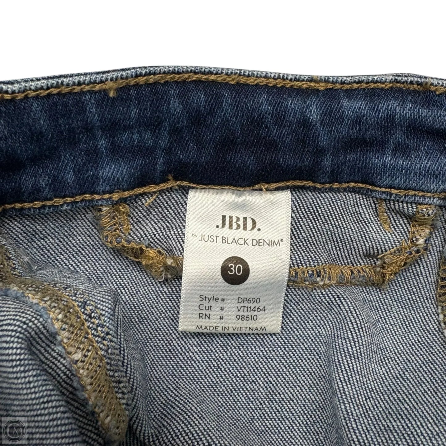 Jeans Wide Leg By Just Black In Blue Denim, Size: 10