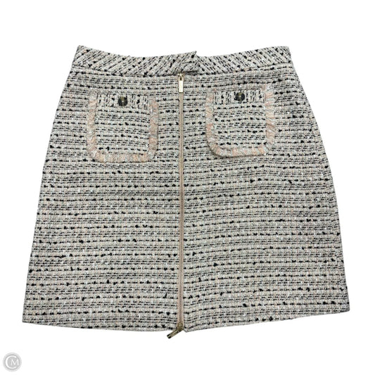 Skirt Designer By Karl Lagerfeld In Cream & Pink, Size: M