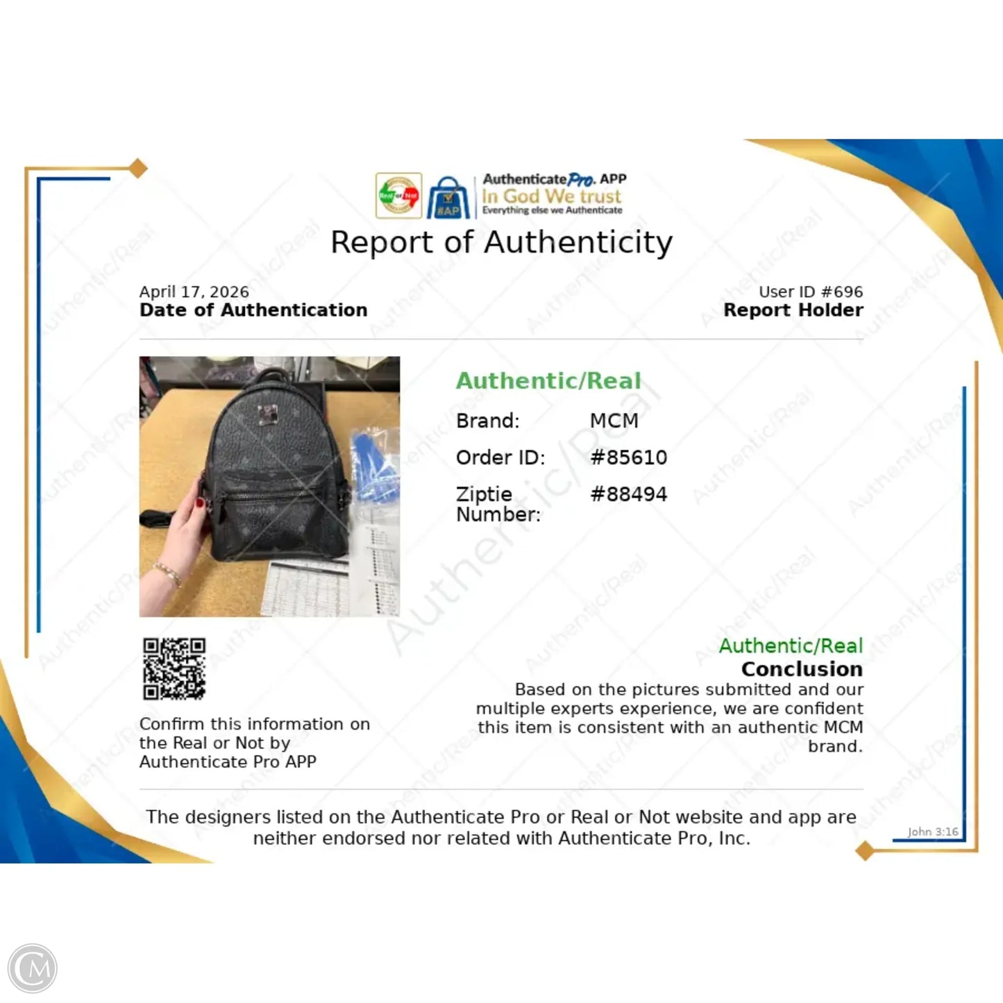 Backpack Luxury Designer By Mcm, Size: Small
