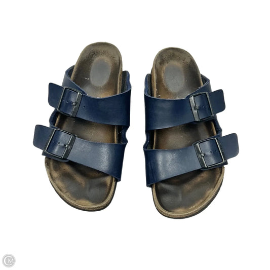 Shoes Flats By Birkenstock In Navy, Size: 6.5
