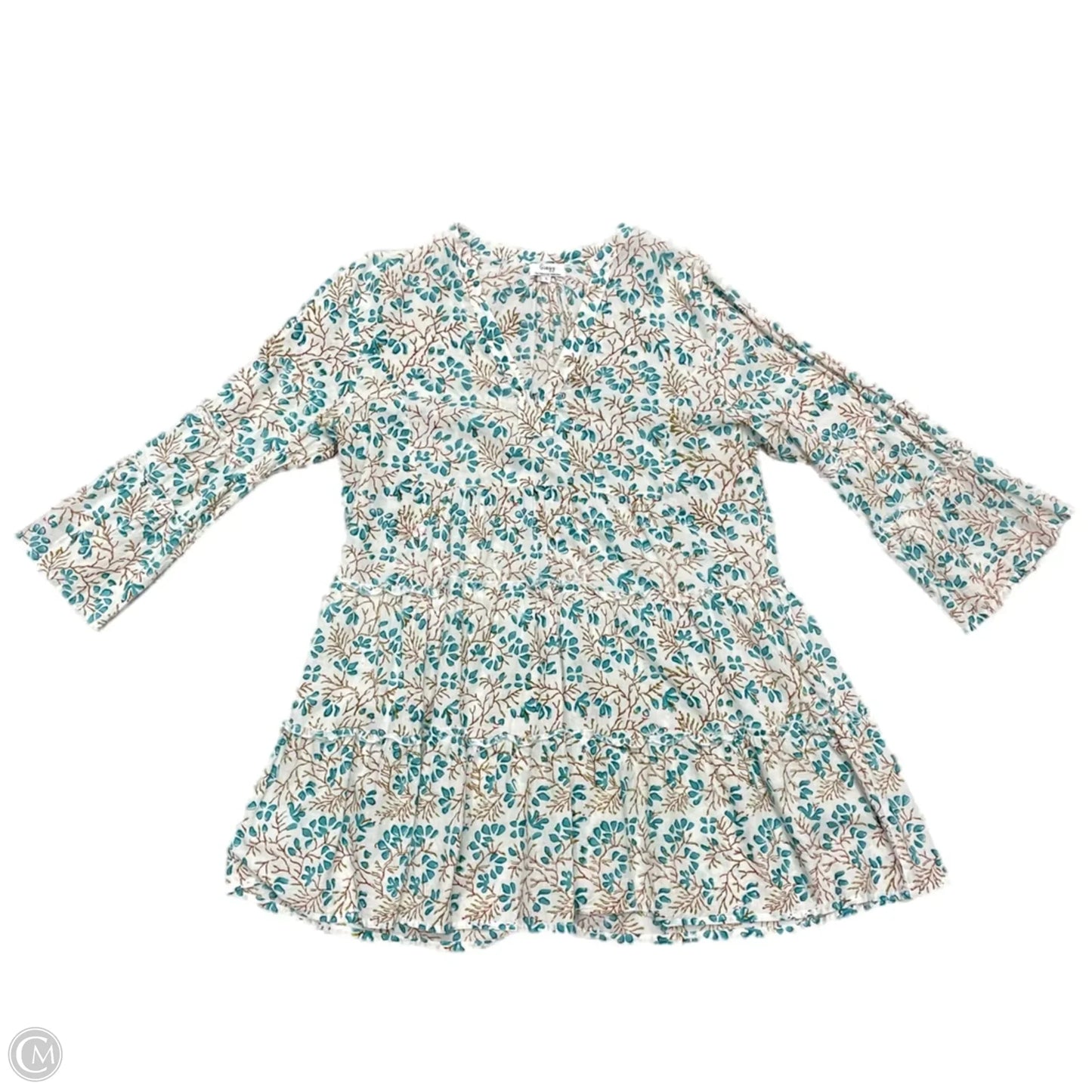 Dress Casual Short By Gingy In Blue & White, Size: L