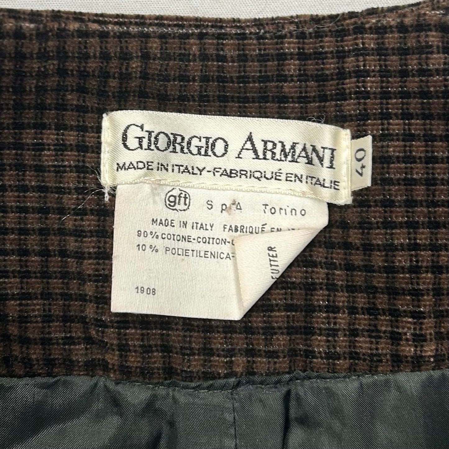 Capris By Georgio Armani In Brown, Size: S