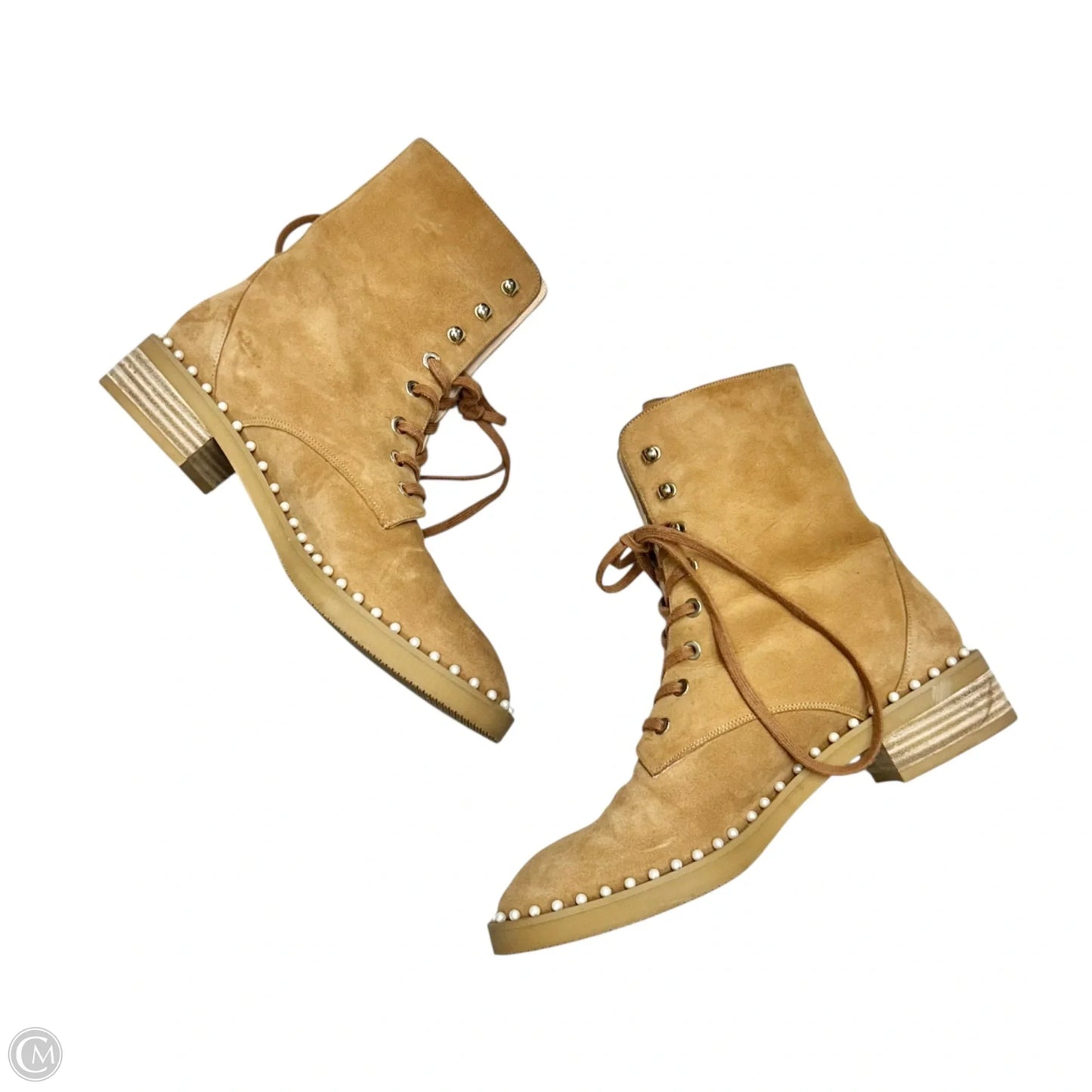 Boots Designer By Stuart Weitzman In Tan, Size: 7