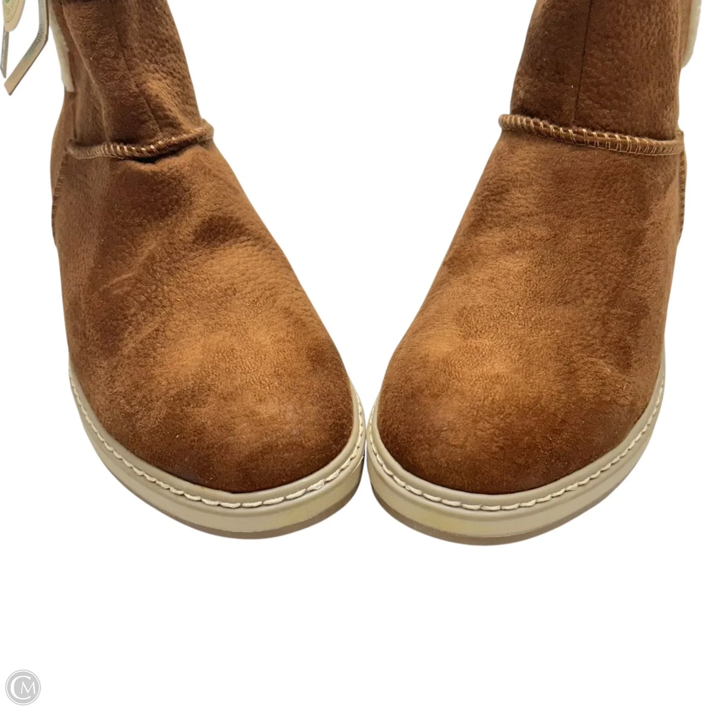 Boots Ankle Flats By White Mountain In Brown & Cream, Size: 9