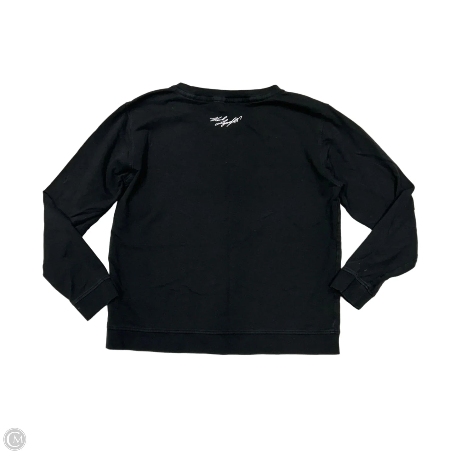 Top Long Sleeve Designer By Karl Lagerfeld In Black, Size: M