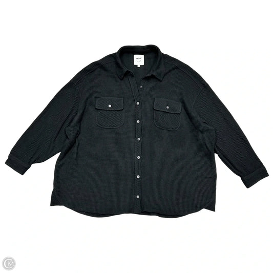 Jacket Shirt By Aerie In Black, Size: L