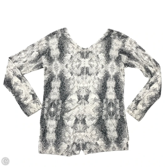 Top Long Sleeve By Rebecca Taylor In Snakeskin Print, Size: Xs