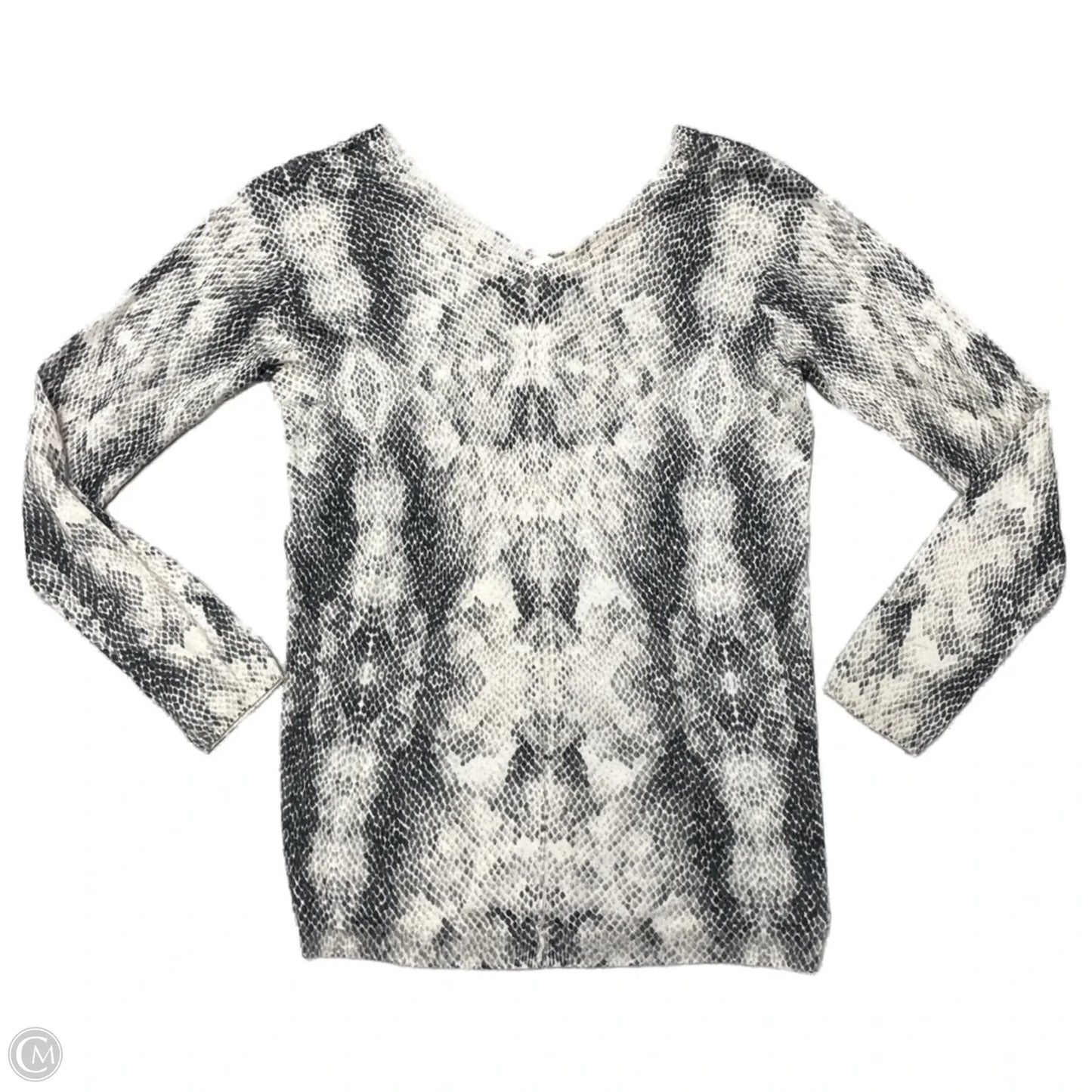 Top Long Sleeve By Rebecca Taylor In Snakeskin Print, Size: Xs