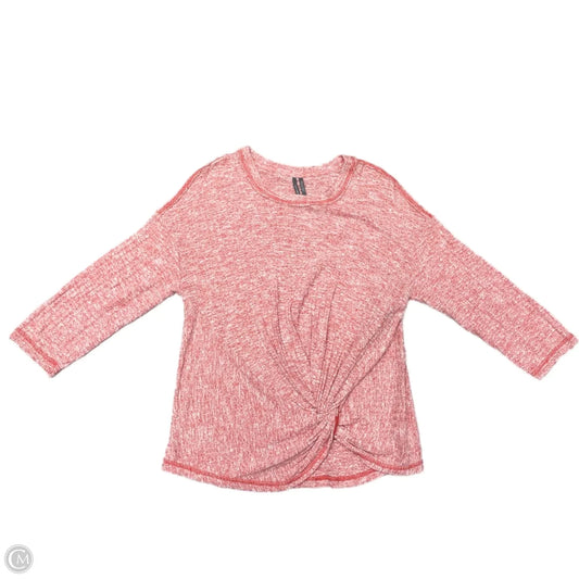 Top Long Sleeve By Anthropologie In Red, Size: S