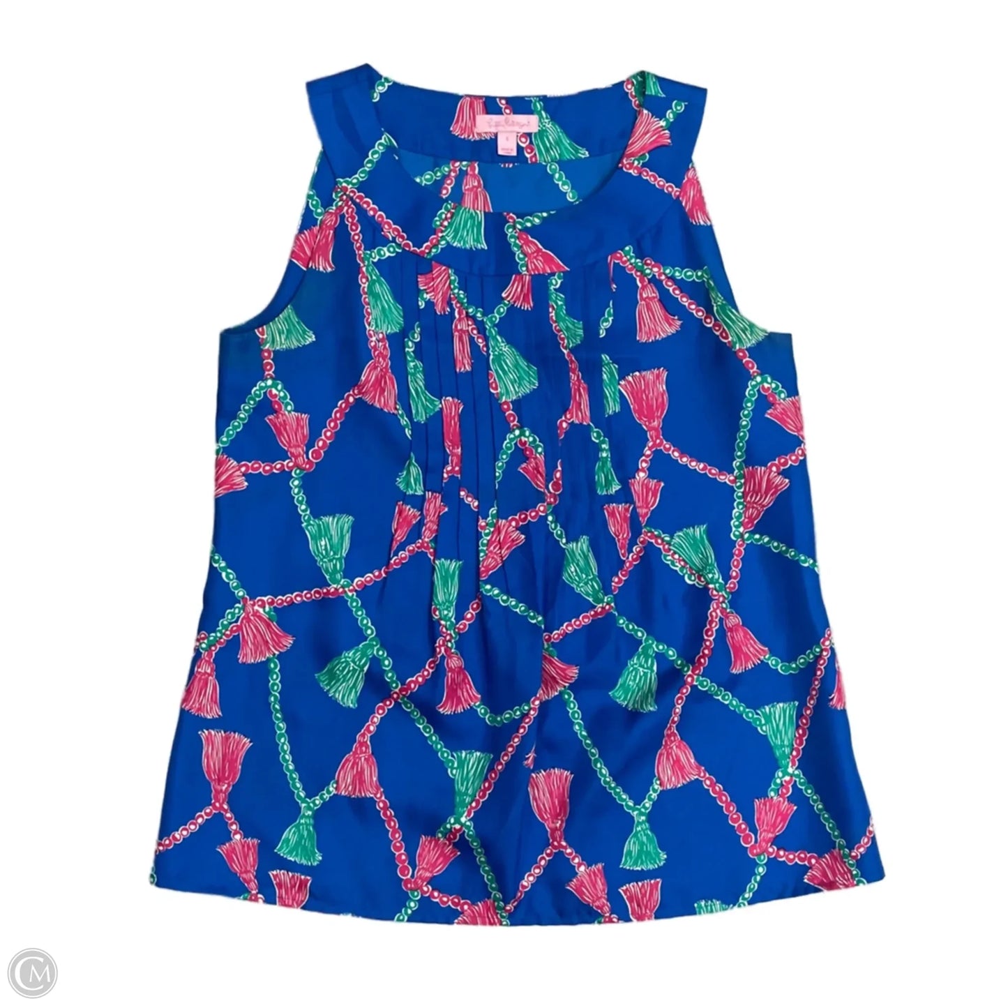 Top Sleeveless Designer By Lilly Pulitzer In Blue & Pink, Size: S