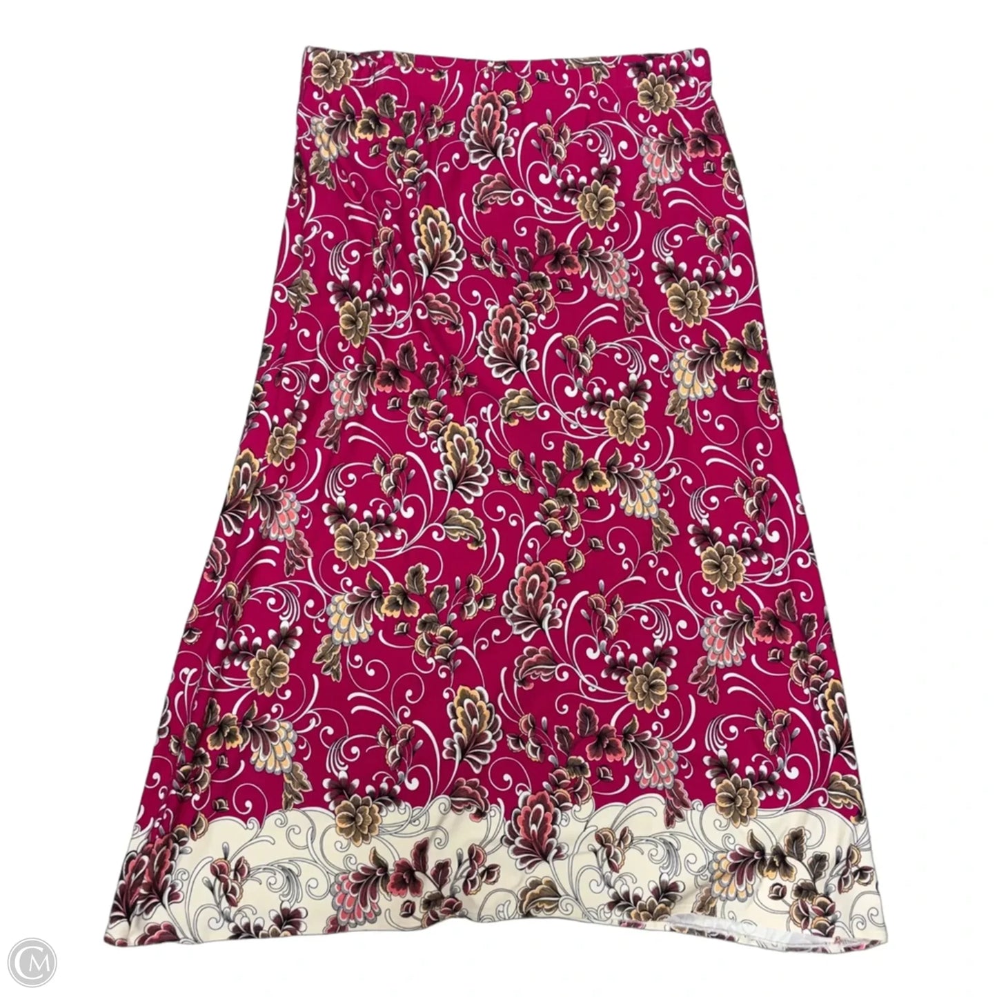 Skirt Maxi By Chicos In Pink & White, Size: L