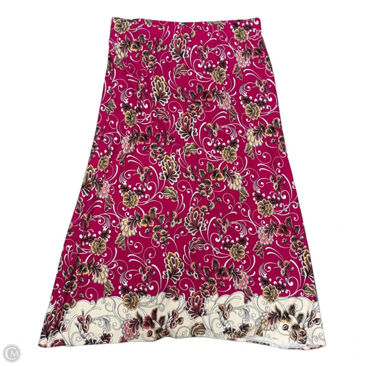Skirt Maxi By Chicos In Pink & White, Size: L