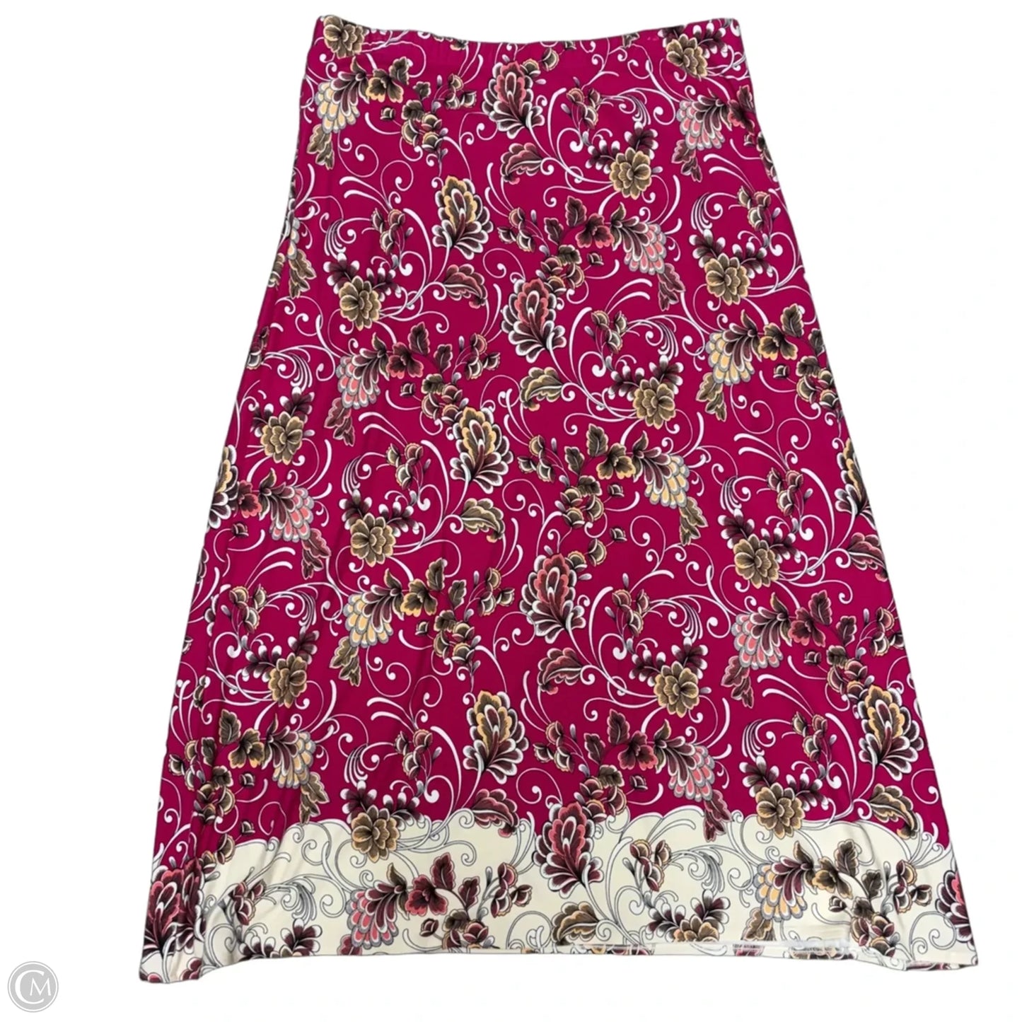 Skirt Maxi By Chicos In Pink & White, Size: L