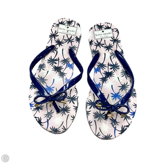 Sandals Designer By Kate Spade In Blue & Pink, Size: 8