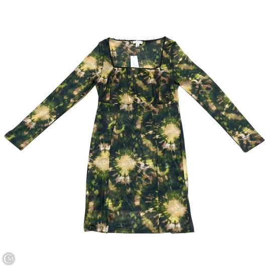Dress Casual Short By Topshop In Cream & Green, Size: M