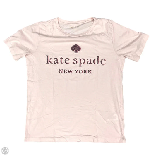 Top Short Sleeve Designer By Kate Spade In Pink, Size: Xs