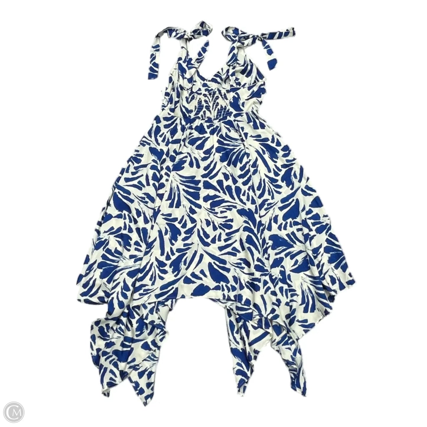 Dress Party Midi By Target-designer In Blue & White, Size: S