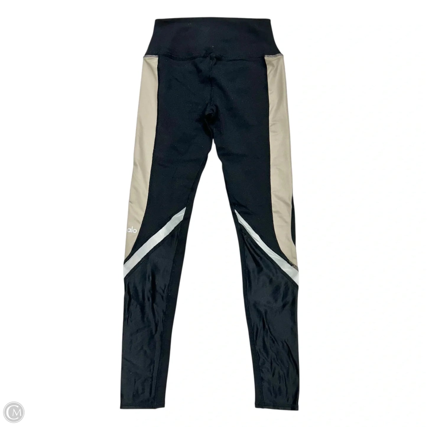 Athletic Leggings By Alo In Black & Cream, Size: S