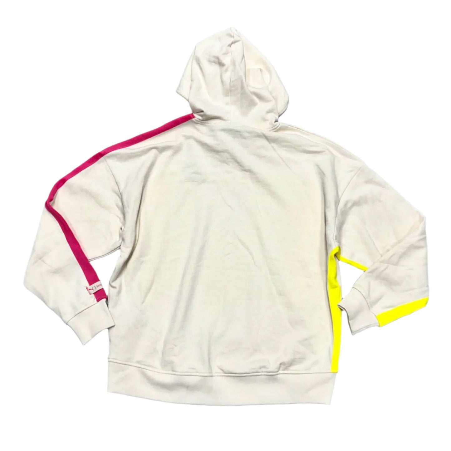 Athletic Sweatshirt Hoodie By Puma In Cream, Size: S