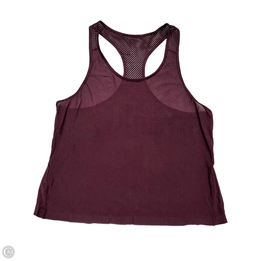 Athletic Tank Top By Lululemon In Maroon, Size: S