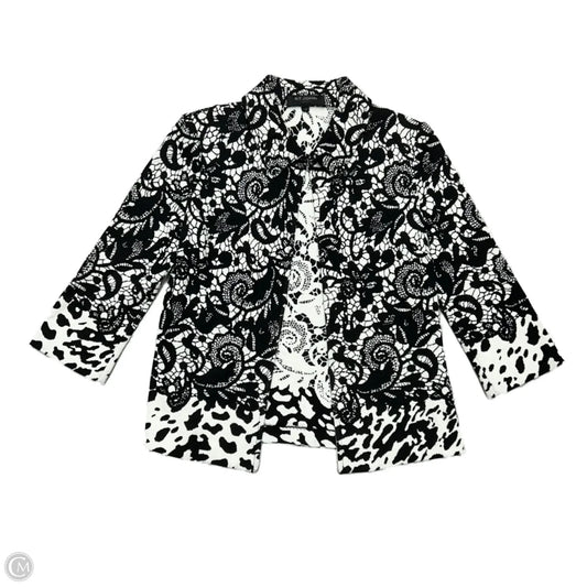 Blazer Designer By St. John In Black & White, Size: Xs