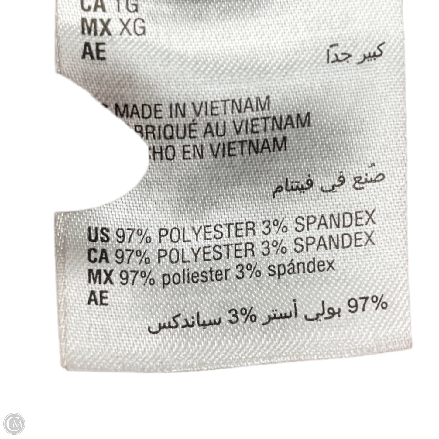 Blouse Short Sleeve By Inc In Black & Cream, Size: Xl