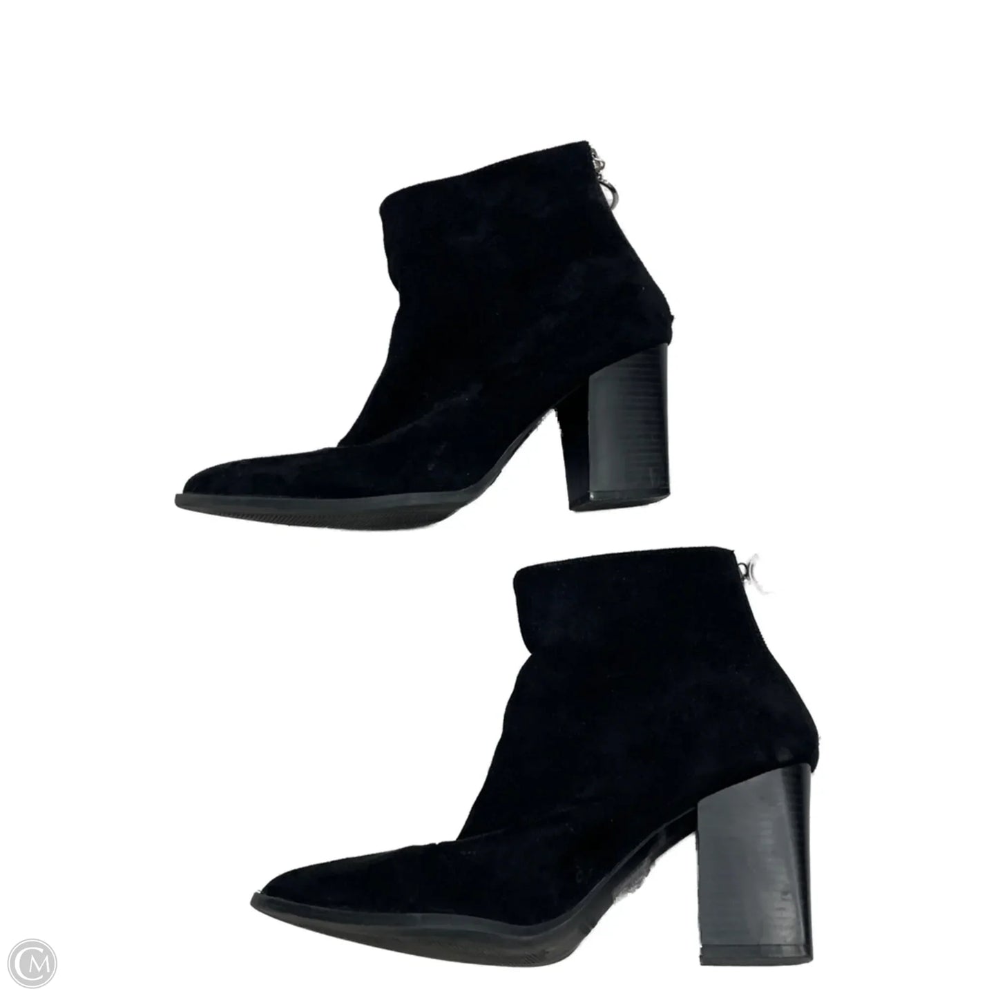 Boots Ankle Heels In Black, Size: 8