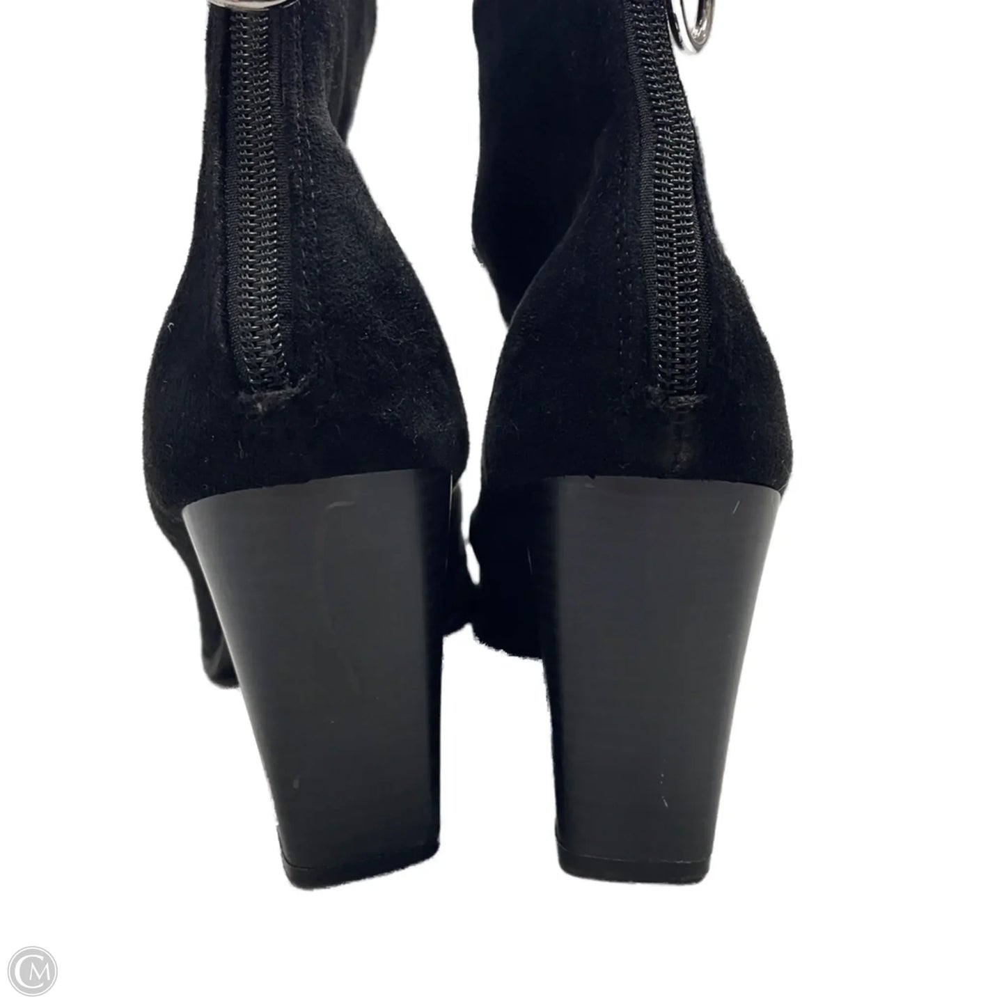 Boots Ankle Heels In Black, Size: 8