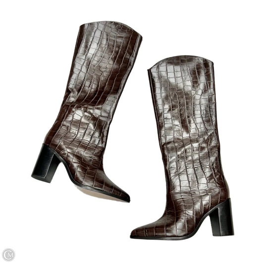 Boots Knee Heels By Schutz In Brown, Size: 5.5