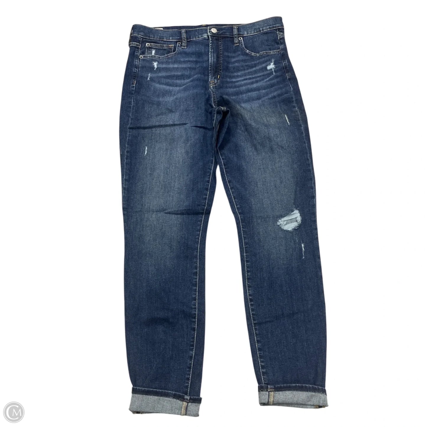 Jeans Skinny By Gap In Blue Denim, Size: 14l