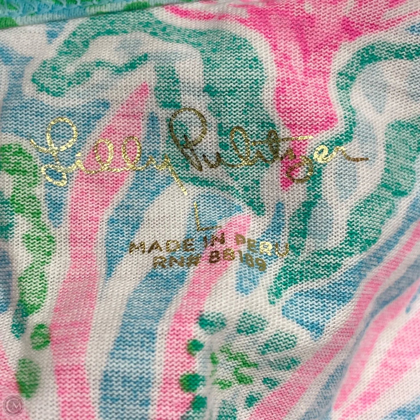 Dress Designer By Lilly Pulitzer In Blue & Green, Size: L