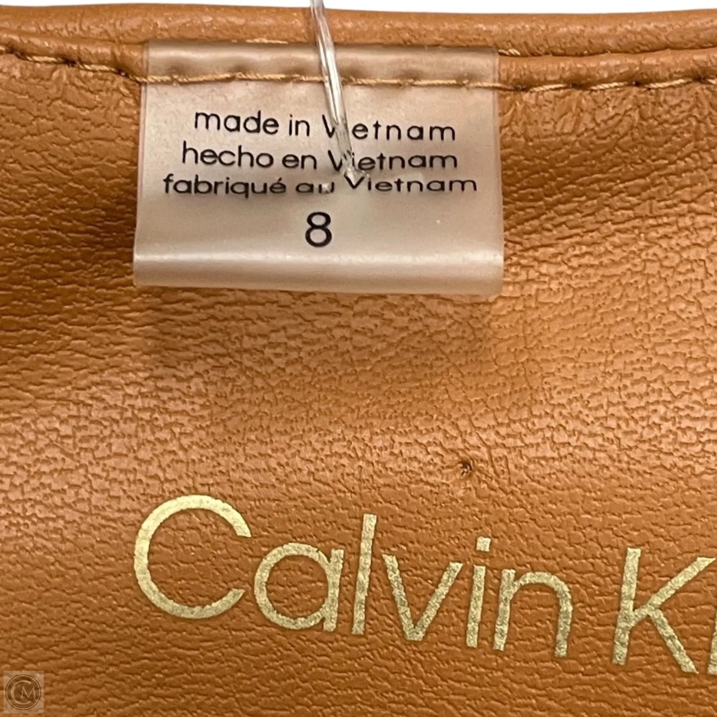 Dress Work By Calvin Klein In Tan, Size: M