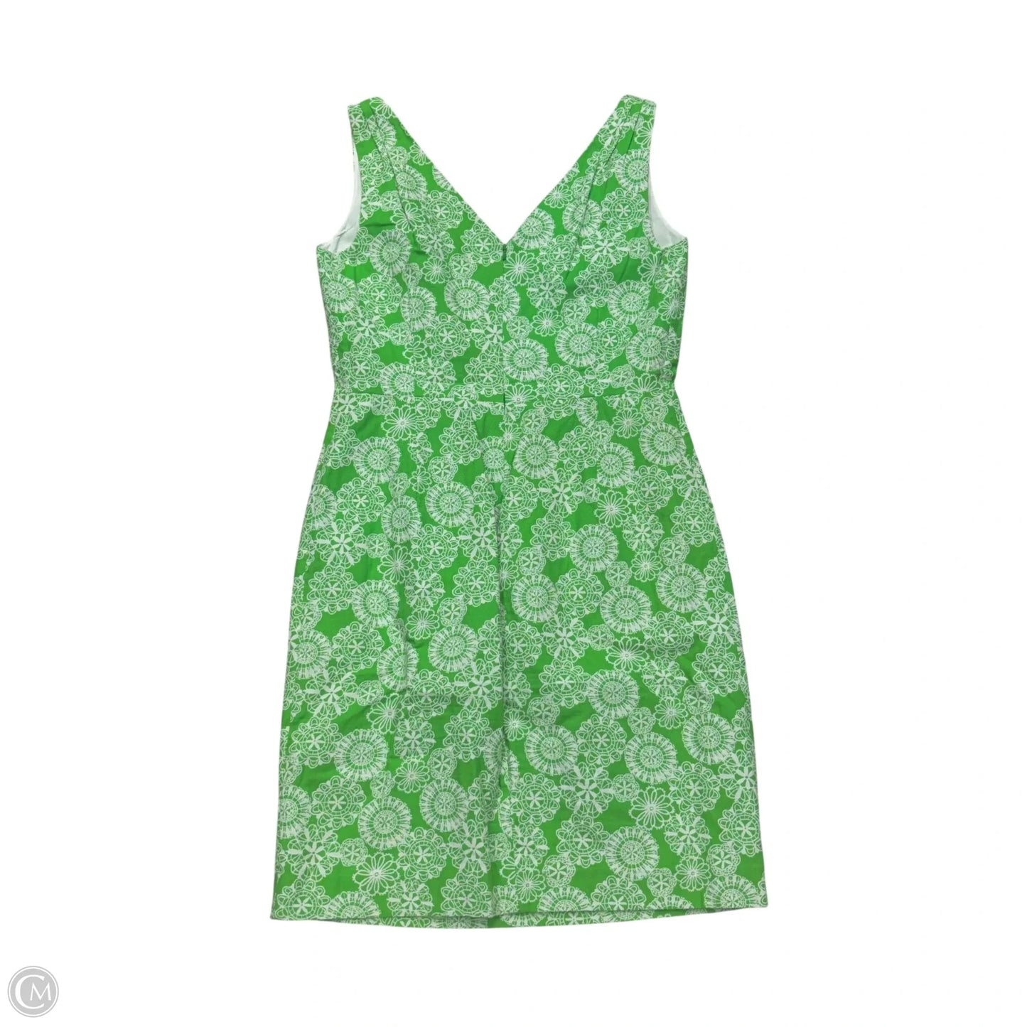 Dress Designer By Lilly Pulitzer In Green & White, Size: L